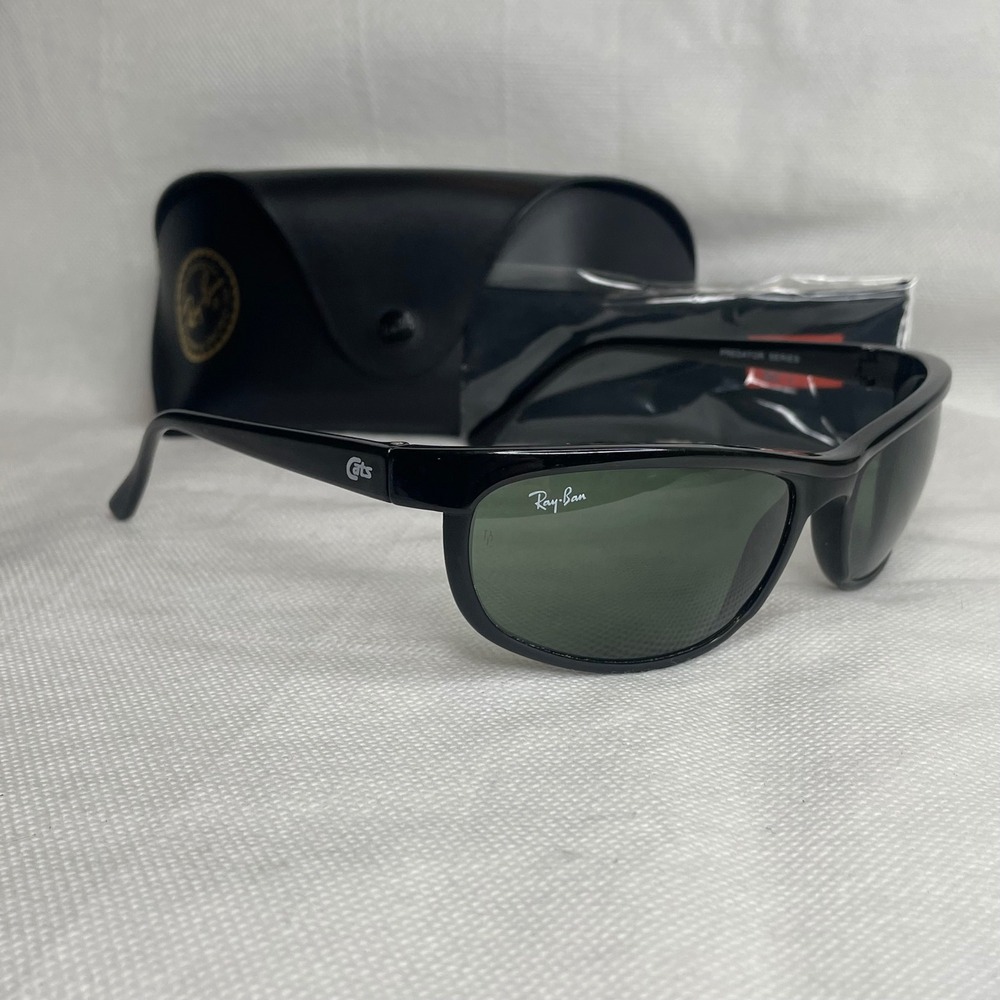 Vintage Bausch & Lomb Ray-Ban Cats Predator Series Sunglasses Full Black +Extras